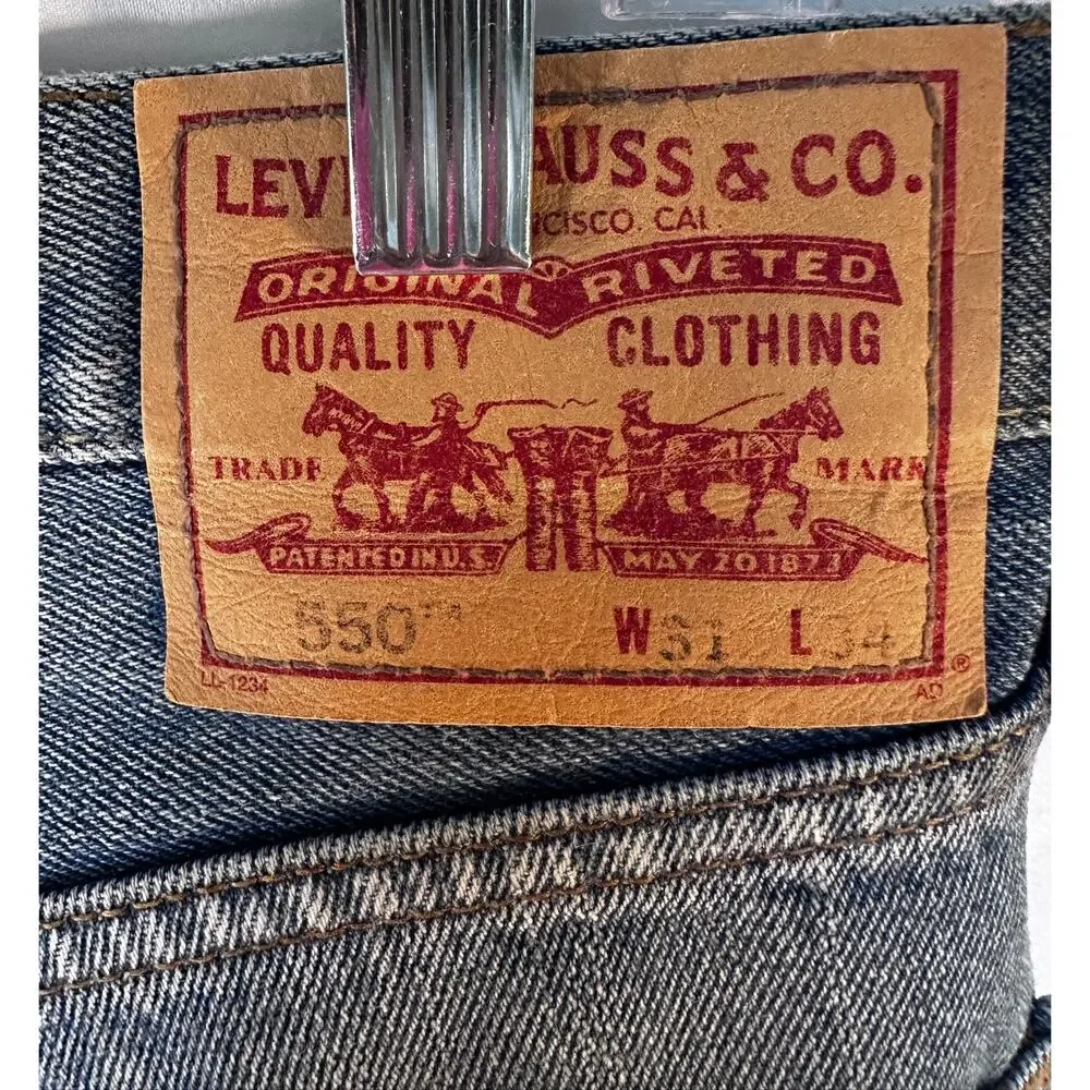 Vintage 550 Relaxed Fit Men's Jeans Blue Denim Jeans Size 31 x 34